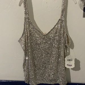 Sparkly gold top